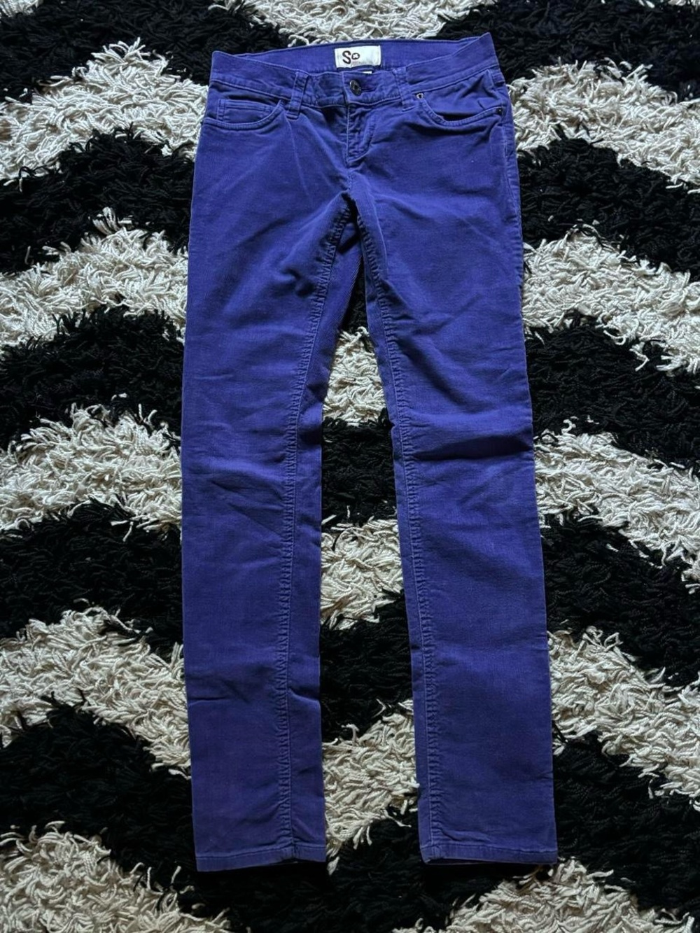 SO Y2K Low Rise Purple Skinny Corduroy Pants Women’s 3